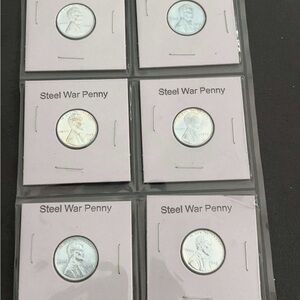 1943 Steel War Penny Lot (6 Coins) – WWII